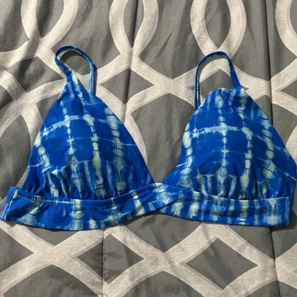 Aerie Blue Triangle Bikini Top - Picture 1 of 6